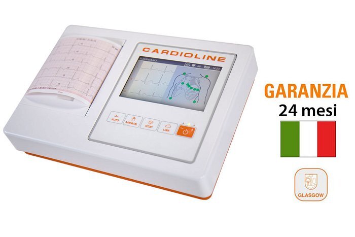 Elettrocardiografo 3/6 canali Cardioline 100L + Glasgow