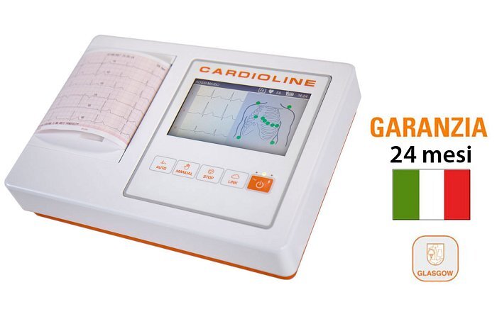 Elettrocardiografo 3/6 canali Cardioline 100L + Glasgow + easy App + borsa