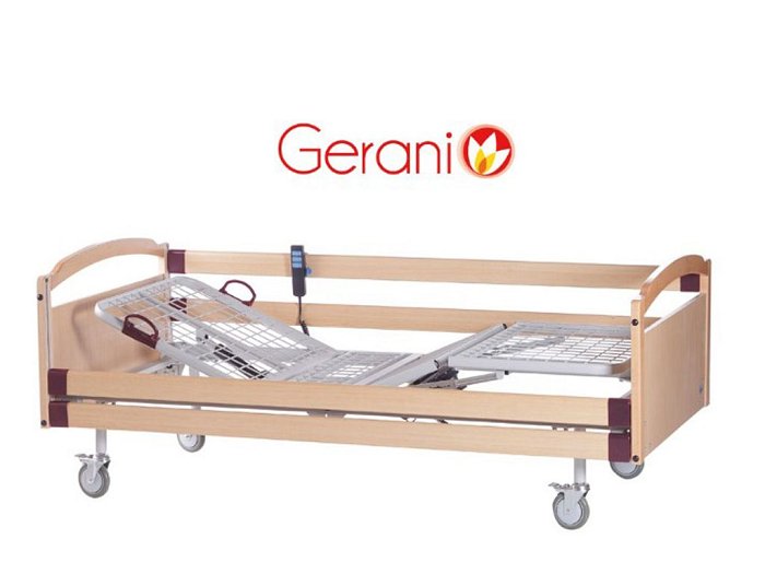 Letto Degenza A Tre Snodi Su Ruote - Elettrico Smontabile