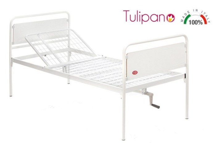 Letto Per Degenza A Uno Snodo - Una Manovella - Larghezza 90cm