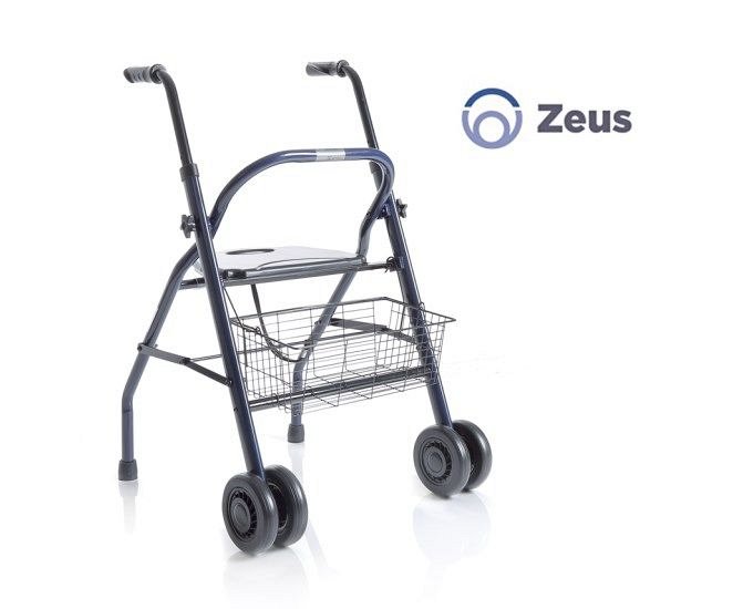 Rollator Pieghevole In Acciaio Verniciato CON Seduta