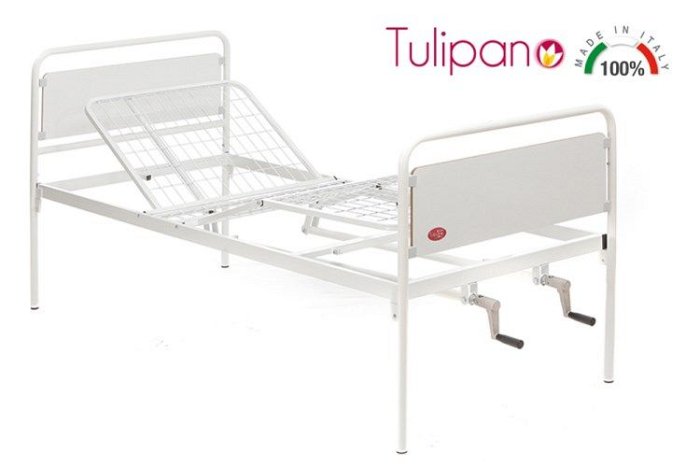 Letto Per Degenza A 3 Snodi - 2 Manovelle - Larghezza 90cm